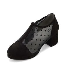 ドット柄チュールパンプス