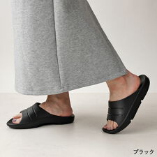サンダル リカバリーサンダル ビーチサンダル ペタンコ 25春夏新作 痛くない 黒 ベージュ