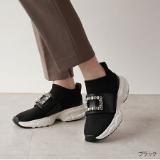スニーカー ビジュー レディース ニットスニーカー スリッポンシューズ メッシュ