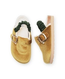 ハラコ風素材 厚底サボサンダル | ヒナ デイ グリーン(Hina Day Green