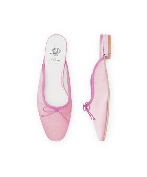 ドット柄リボン付きミュール artemis by DIANA ドット柄ダブルリボンミュールサンダル