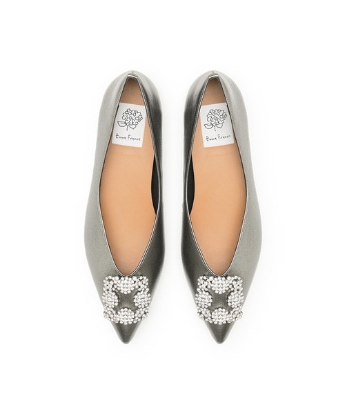 メタリック ビジュー フラット パンプス | エマフランシス(Emma