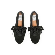 リボン レースアップ バレエシューズ