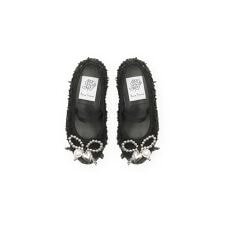 ビーズリボン ツイード バレエシューズ