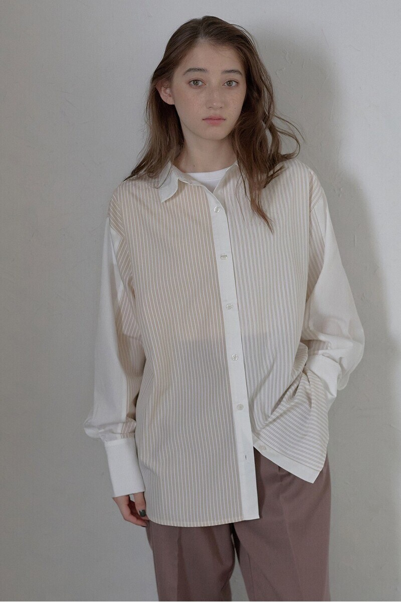 multi stripe shirt / ミックスストライプシャツ | ボンジュールサガン(BONJOUR SAGAN) | マルイウェブチャネル