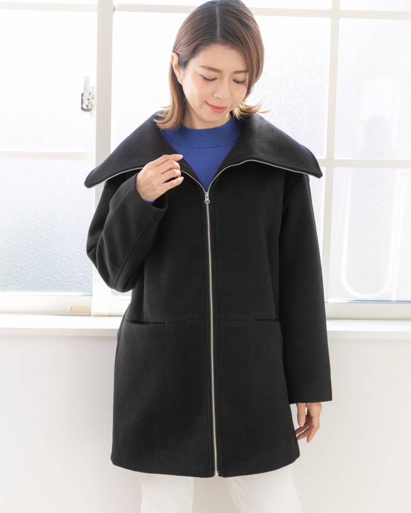 折り返しラペルノーカラーコート 24SS | ナチュラルビューティー 折り返しラペルノーカラーコート 24SS | ナチュラルビューティー