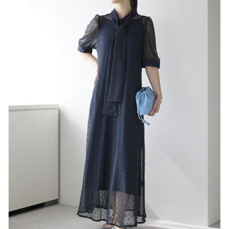 マキシ丈 ワンピースドレス 