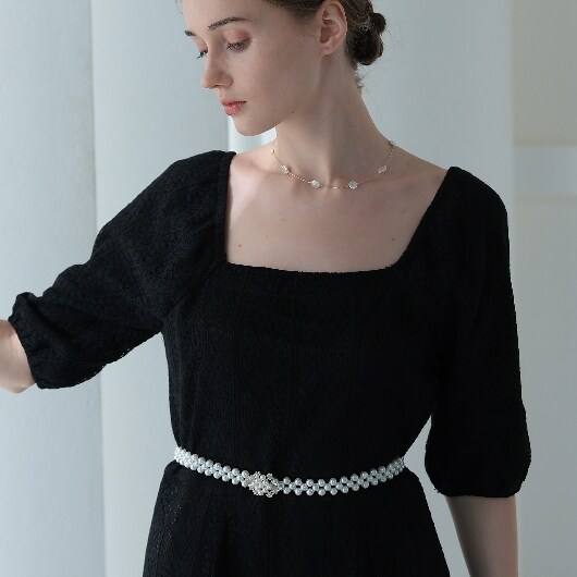 専用パールベルト Shoppinggo Pearl Belt, Pearl Chain Belt, Women's, Stylish, Thin Belt,