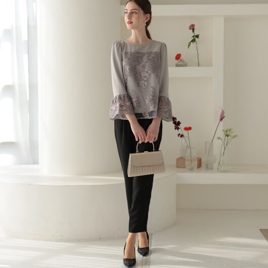 プレフェリール（PREFERIR）/刺繍フレア袖パンツドレス 刺繍フレア袖パンツドレス | プレフェリール(PREFERIR) | マルイウェブ