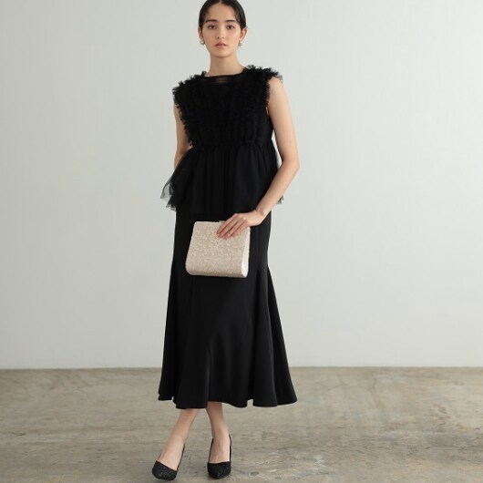 チュールオフショルドレス birei atlo ドレス ワンピース