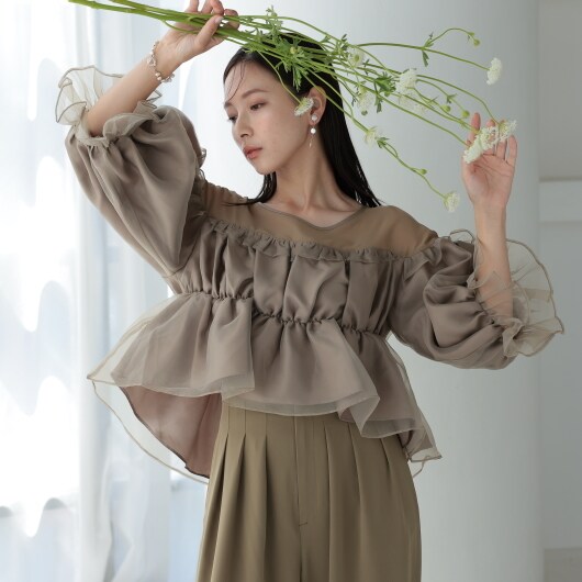 ギャザートップスパンツドレス 2点セット | プレフェリール(PREFERIR