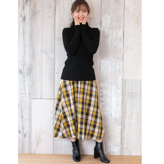 専用品ebure エブール ロングスカート チェック フレア 80014ye2.jpg?basethum=225