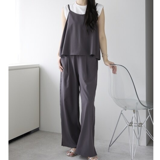 プレフェリール（PREFERIR）/フレアーキャミソール＋ワイドパンツ　2点セット フレアーキャミソール＋ワイドパンツ 2点セット | プレフェリール