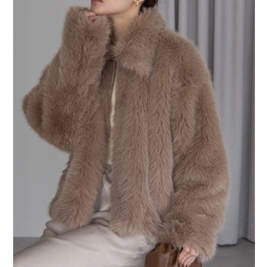 プレフェリール（PREFERIR）/シャギーショートコート ファーブルゾン シャギーショートコート ファーブルゾン | プレフェリール(PREFERIR