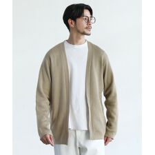 抗菌防臭ミラノリブ編みウォッシャブルボタンレスカーディガン