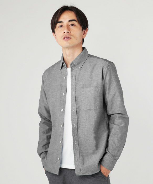 ALLOWED TO UNFOLD＞テックリネンワイドレギュラー長袖シャツ