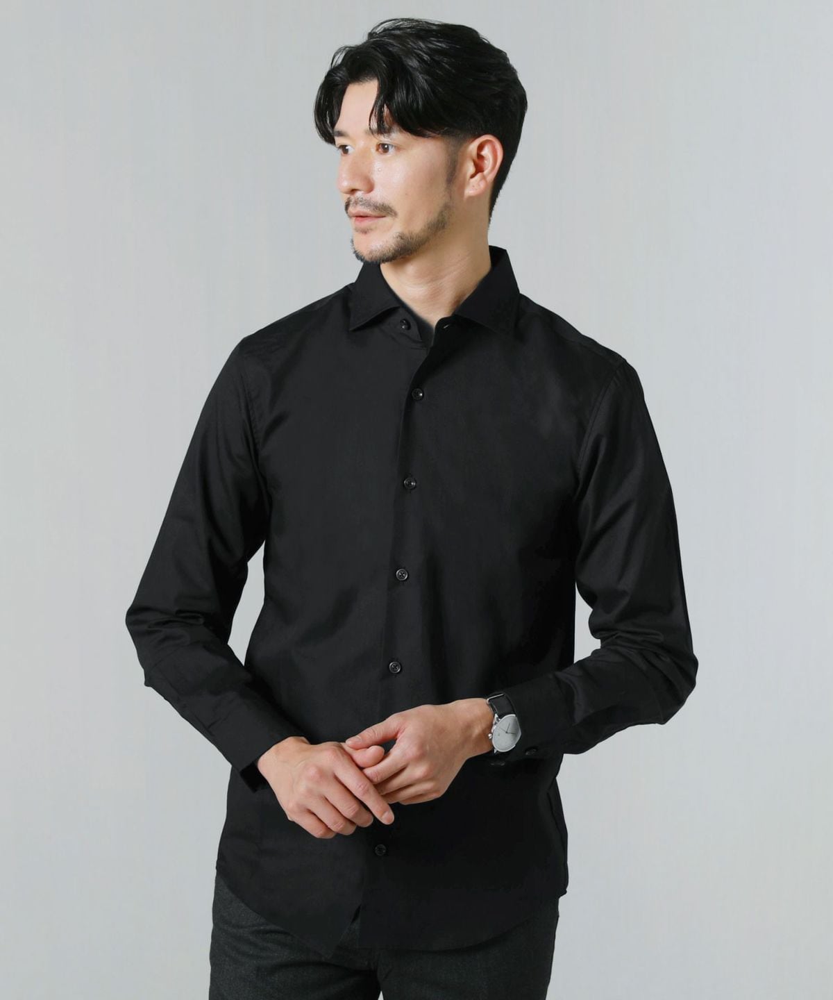 日本製コットン100％オックスビューティフルスリムボタンダウン