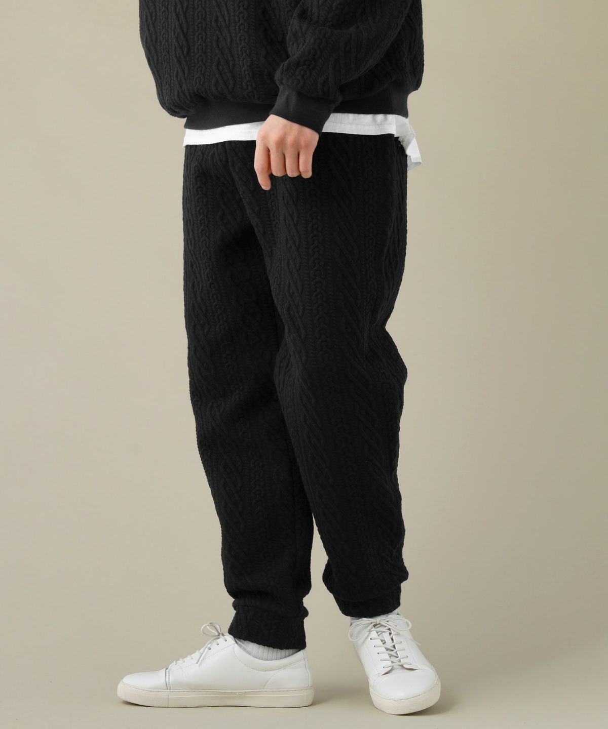 スプートニクス/＜Upscape Audience＞日本製「尾州」コットンキルトリブパンツ Upscape Audience＞日本製「尾州」コットンキルトリブパンツ