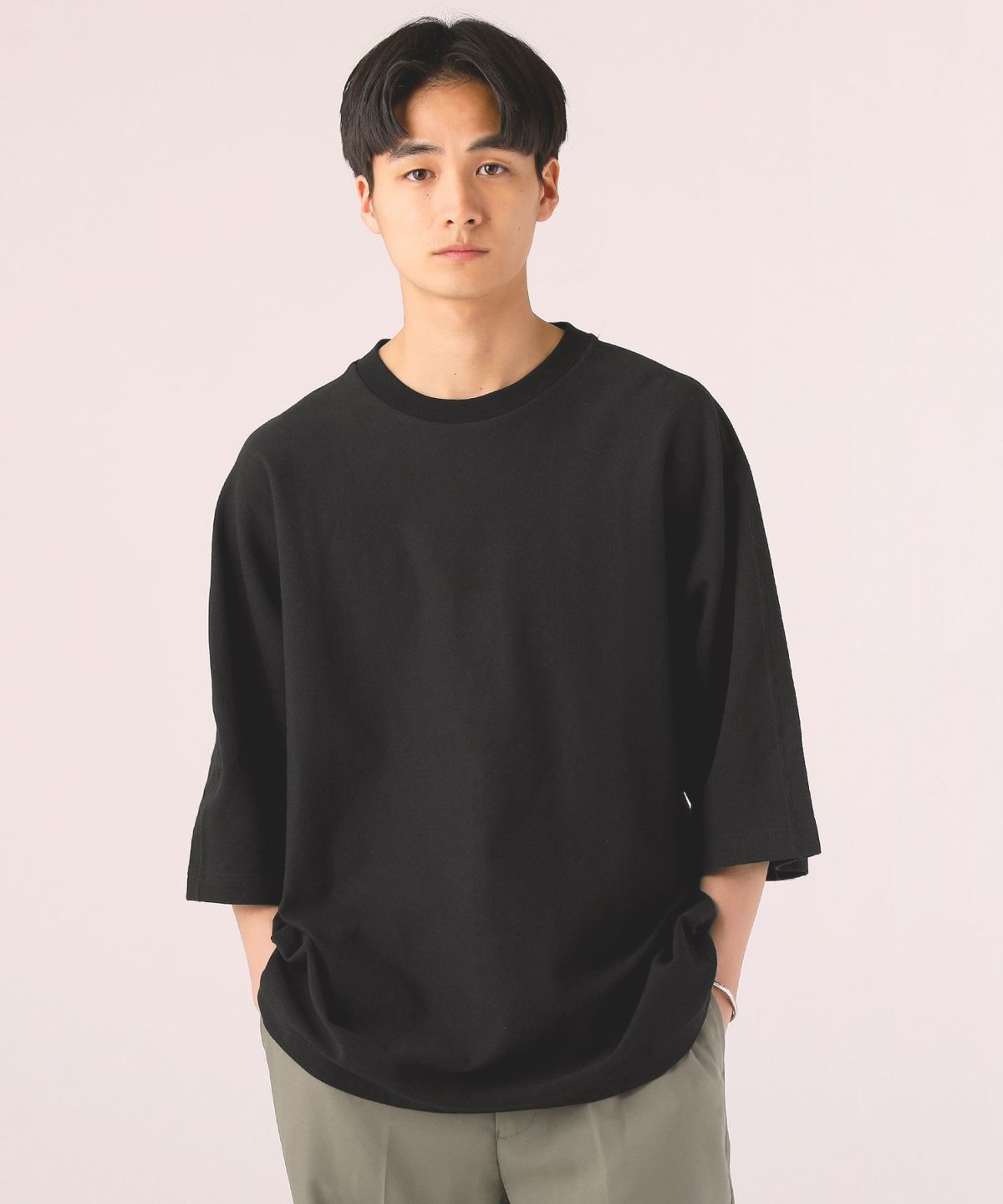 ダブルヤーンドローストリングオーバーサイズ半袖Tシャツ ダブルヤーンドローストリングオーバーサイズ半袖Tシャツ