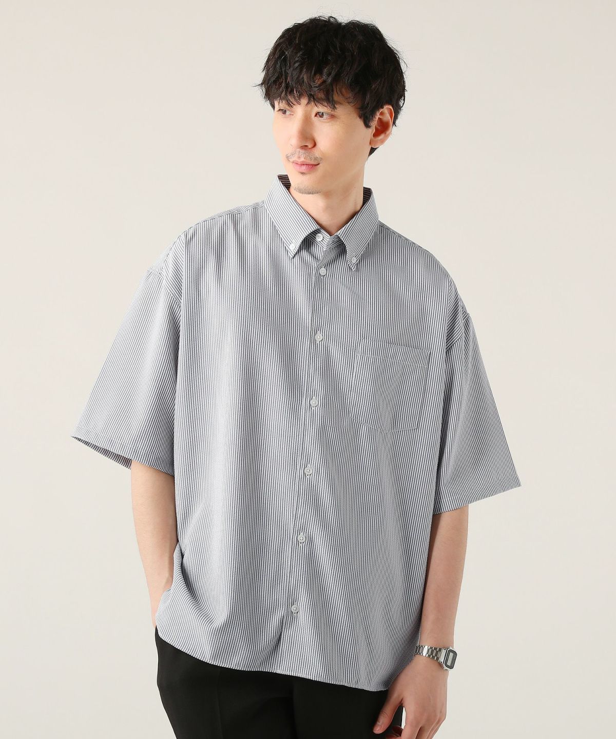 monkey time BASEBALL SHIRT ベースボールシャツ monkey tme＞ PE JQD BASEBALL