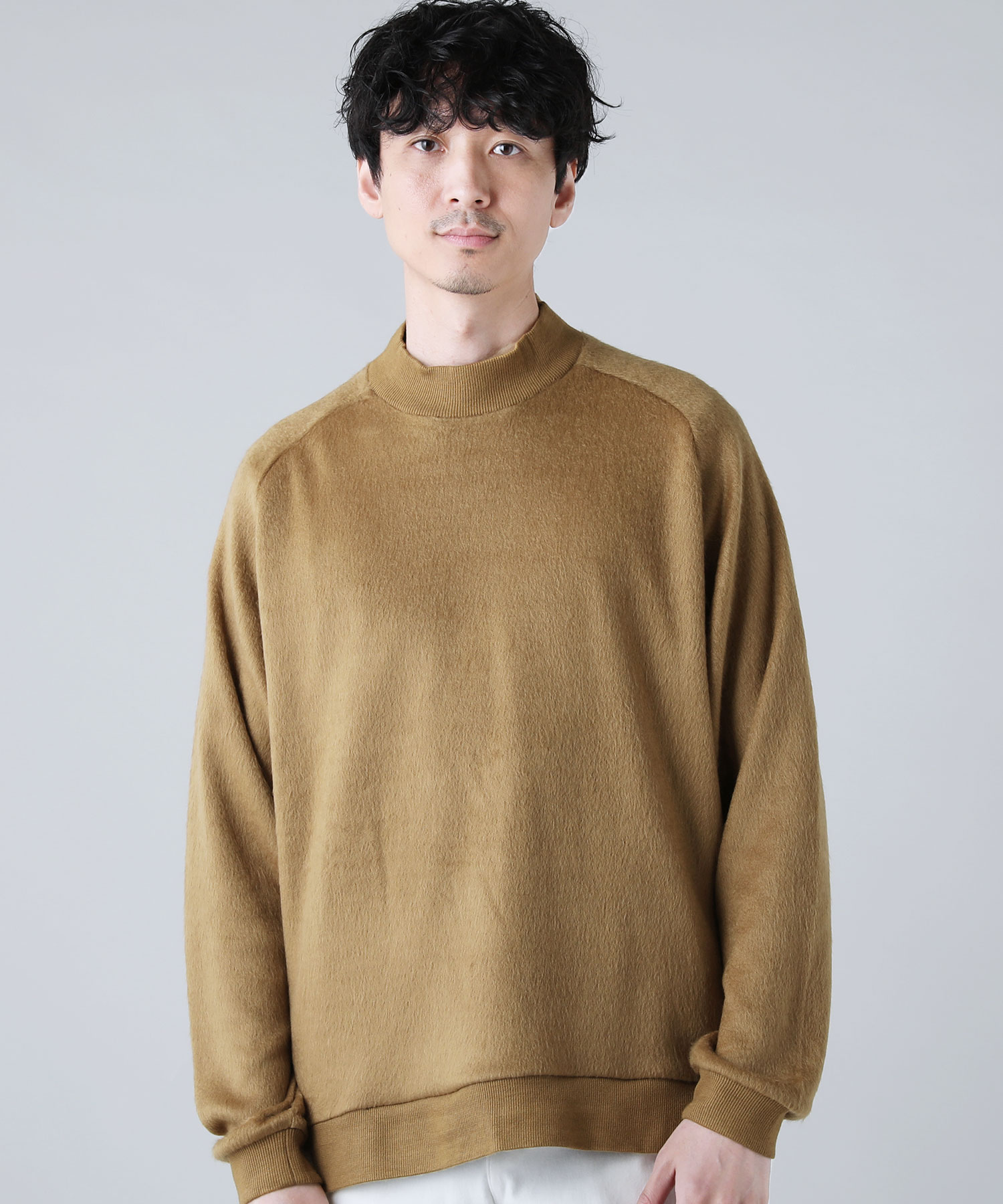 スプートニクス（SPUTNICKS）/＜Upscape Audience＞モヘアライクウールシャギーガゼットクルーネック　ニットソー Upscape Audience>モヘアライクウールシャギーバルーンモックネック