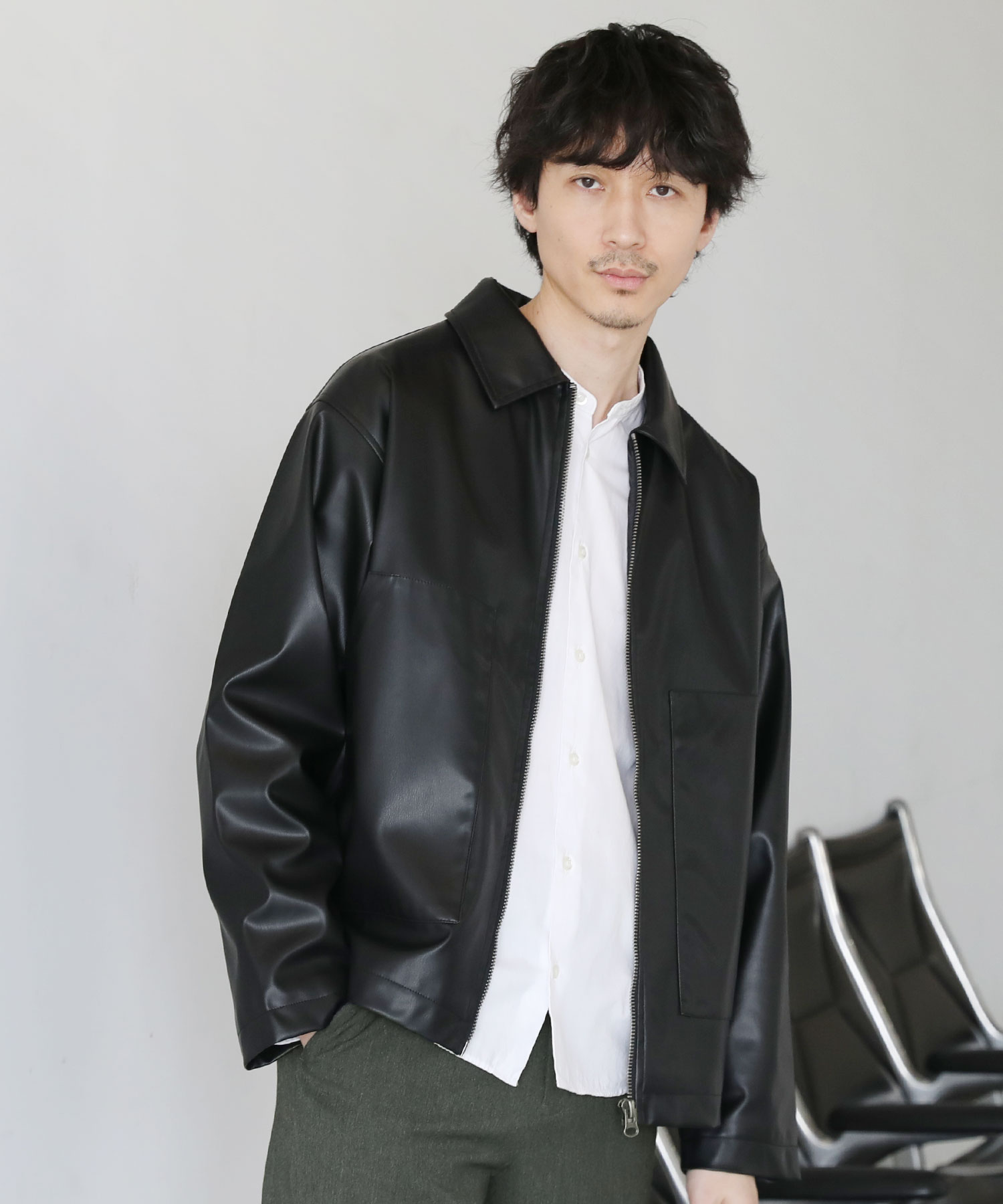 完売品シンセティックレザー ファー リバーシブルブルゾン 完売品シンセティックレザー ファー リバーシブルブルゾン