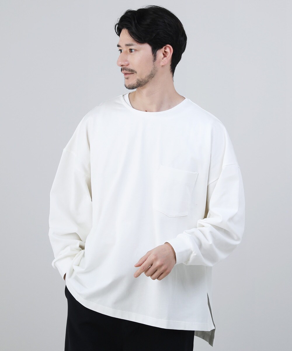 日本製VORTEX8オンス（MVS天竺）サイドスリットAライン長袖Tシャツ 日本製VORTEX8オンス(MVS天竺)サイドスリットAライン長袖Tシャツ