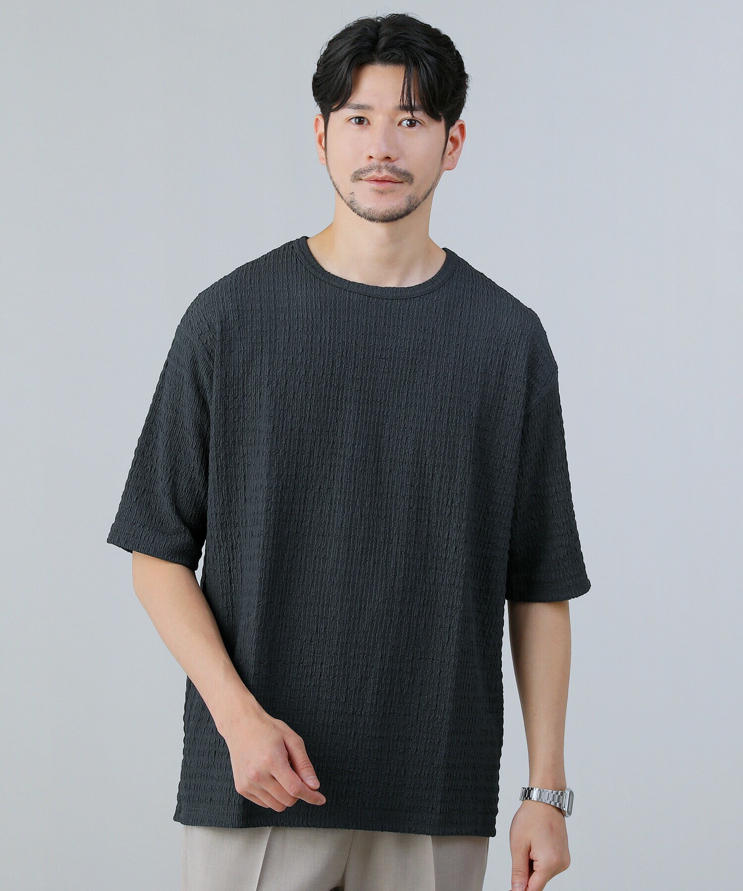 ＜ALLOWED TO UNFOLD＞クレープ地柄ボーダークルーネック半袖Tシャツ 楽天市場】【SALE／5%OFF】ALLOWED TO UNFOLD クレープ地柄