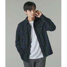 スプートニクス(SPUTNICKS)の裏起毛ヘビーウェイトネルチェック長袖シャツ