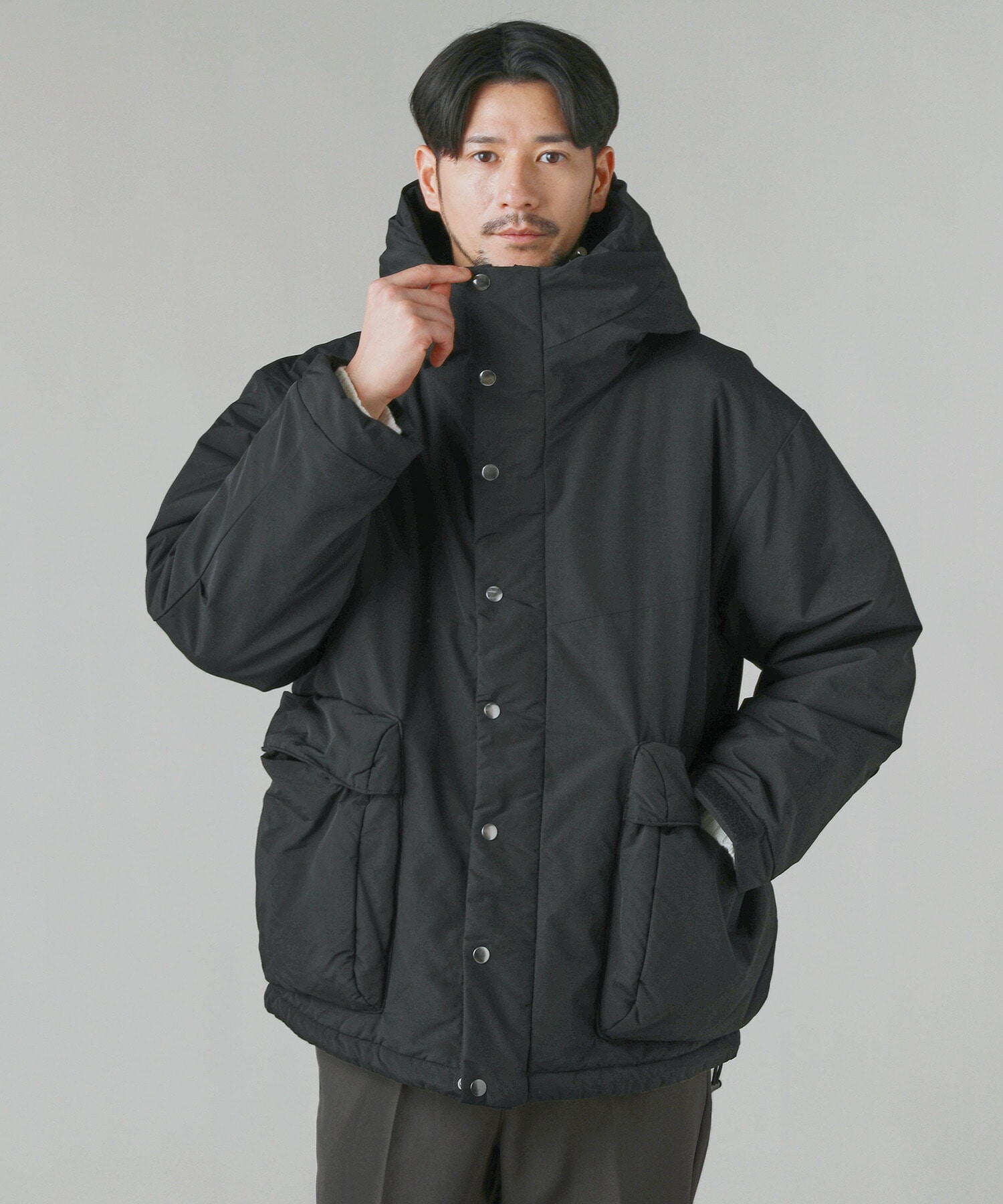 SHIPS any: ユーティリティー ZIPポケット 中綿マウンテンパーカー