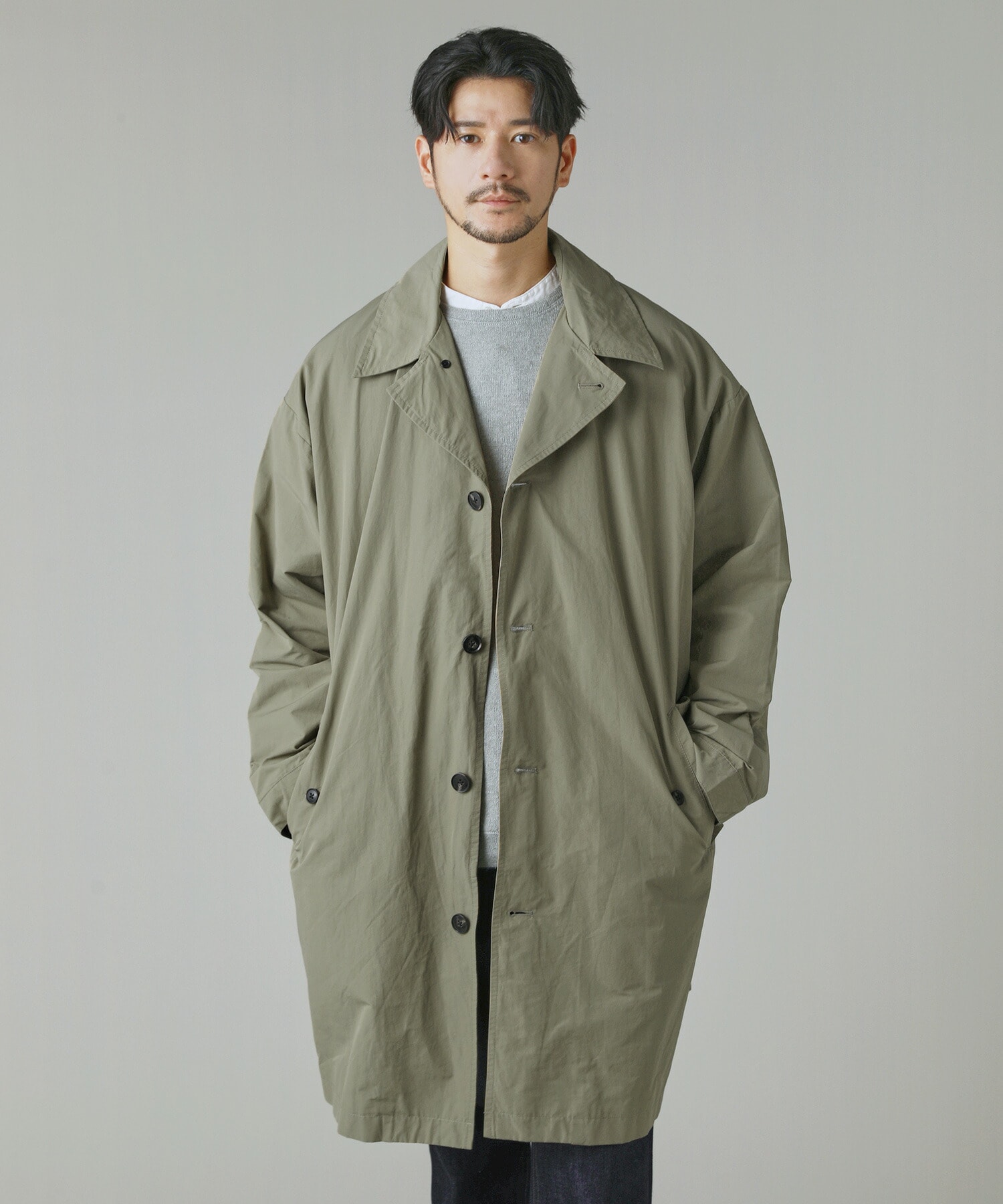 【入手困難】 ジョンブル テクノブレン ステンカラーコート 特殊素材 M JOHNBULL＞テクノブレンステンカラーコート | スプートニクス