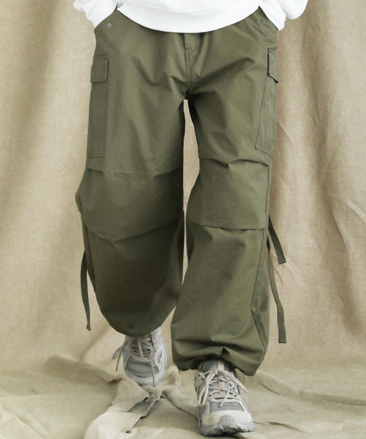 NOID ノーアイディー　ストレッチカーゴパンツ NO ID.（ノーアイディー） カーゴパンツ 「NO ID.」Coating Stretch