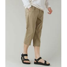 【接触冷感/吸水速乾/ストレッチ】カルゼレギンスクロップドパンツ