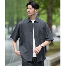 防シワレギュラーカラーベーシック半袖シャツ
