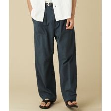綿麻ヴィンテージキャンバス　1タックベイカーカーブドイージーパンツ
