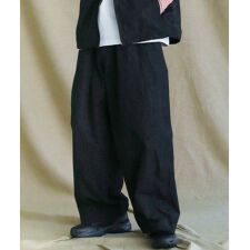 コットンナイロンギャバUS ARMYファティーグワイドイージーバルーンパンツ　セットアップ対応