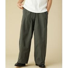 コットンナイロンギャバUS ARMYファティーグワイドイージーバルーンパンツ　セットアップ対応