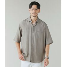 NRリネンレギュラーカラー半袖シャツ