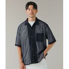 ドライニット半袖メッシュシャツ