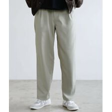 防シワ/スリムテーパードワンタックスラックス