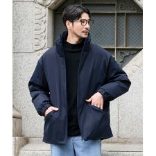 撥水/洗える中綿スタンドネックブルゾン