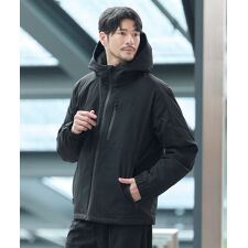 撥水/洗える中綿フードブルゾン