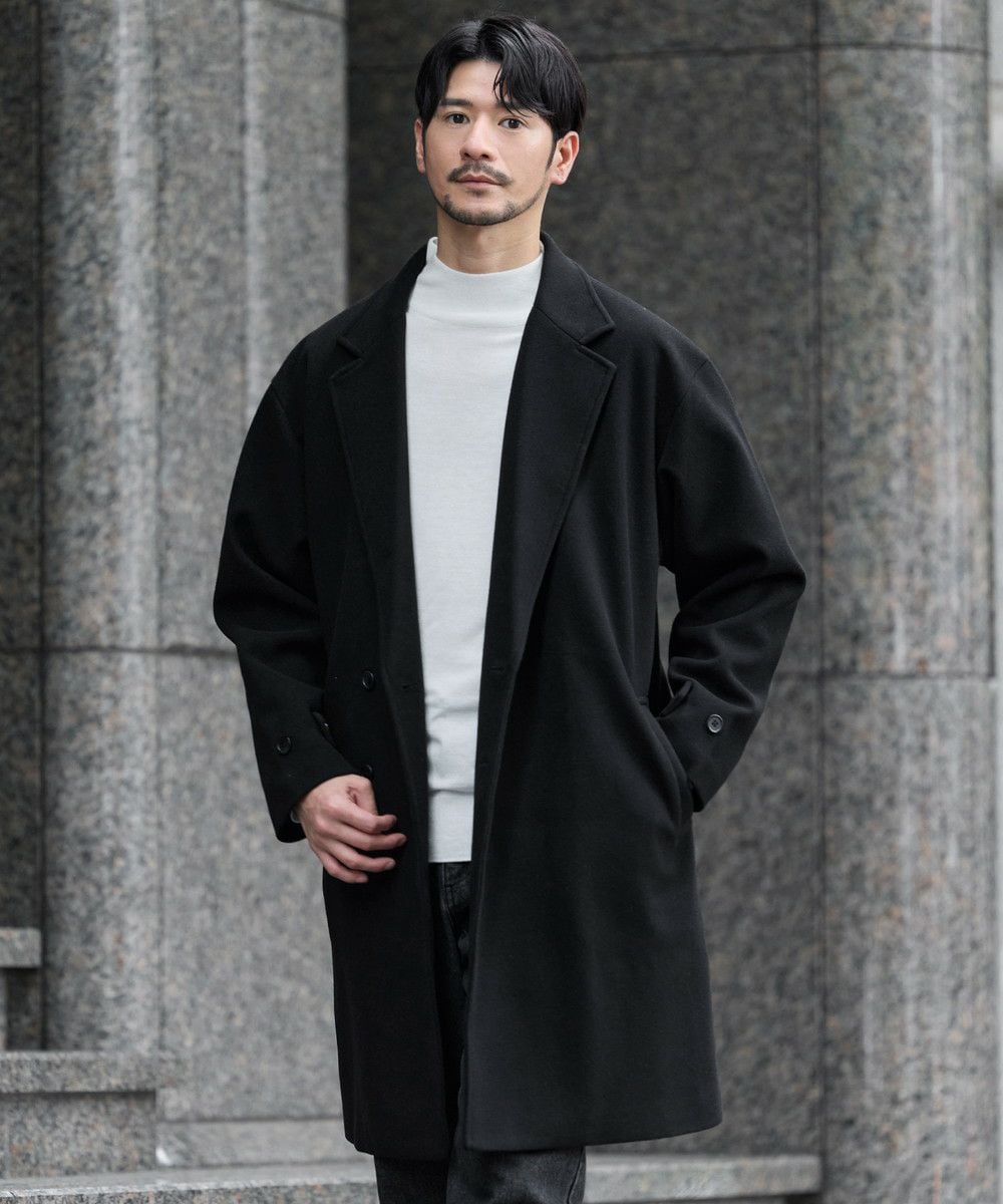 MILIOR カシミヤ混ウールメルトン チェスターコート | ムッシュニコル