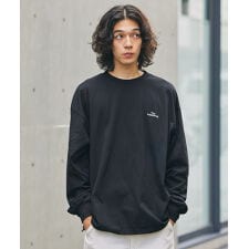 ＜The unormwind＞ロゴ刺繍裾ドローコード長袖無地Tシャツ