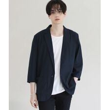 綿麻7分袖テーラードジャケット