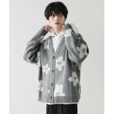 ビックシルエットモヘアライクカーディガン