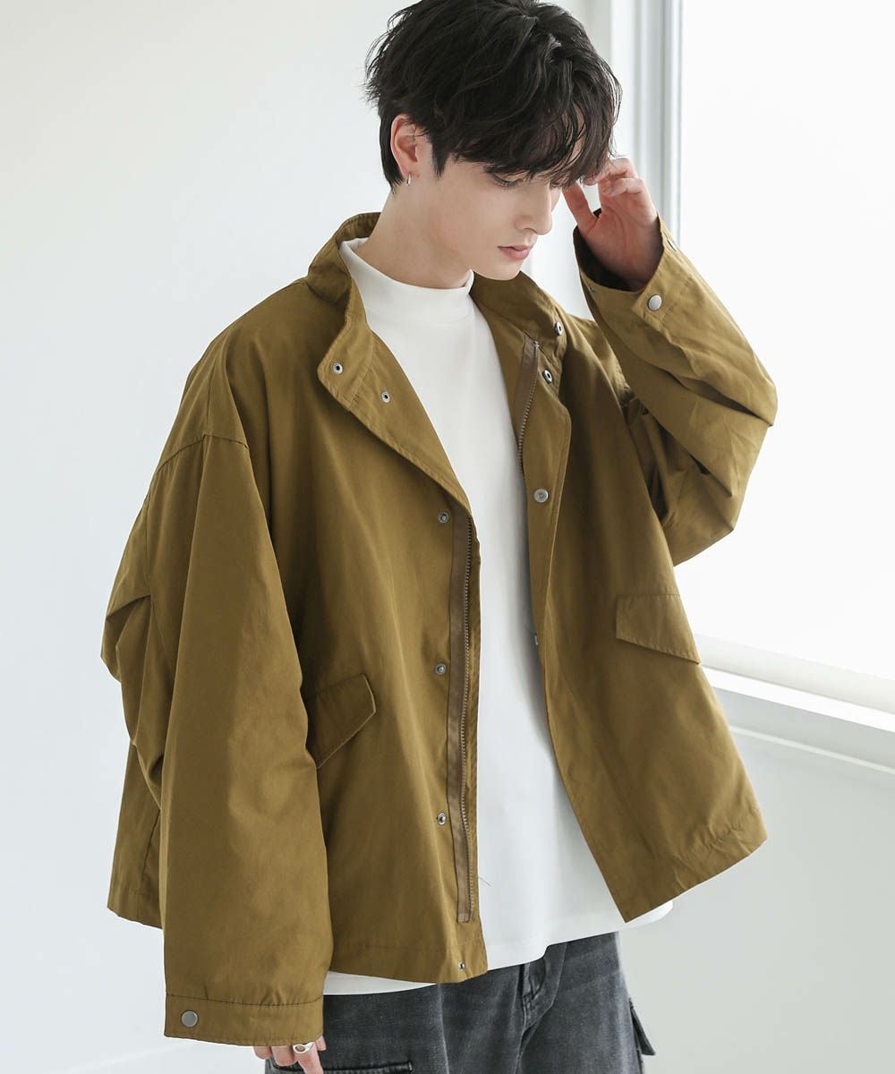 ビッグシルエットドロップショルダーショートモッズブルゾンM-65