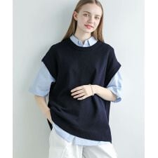 綿麻ニットベスト