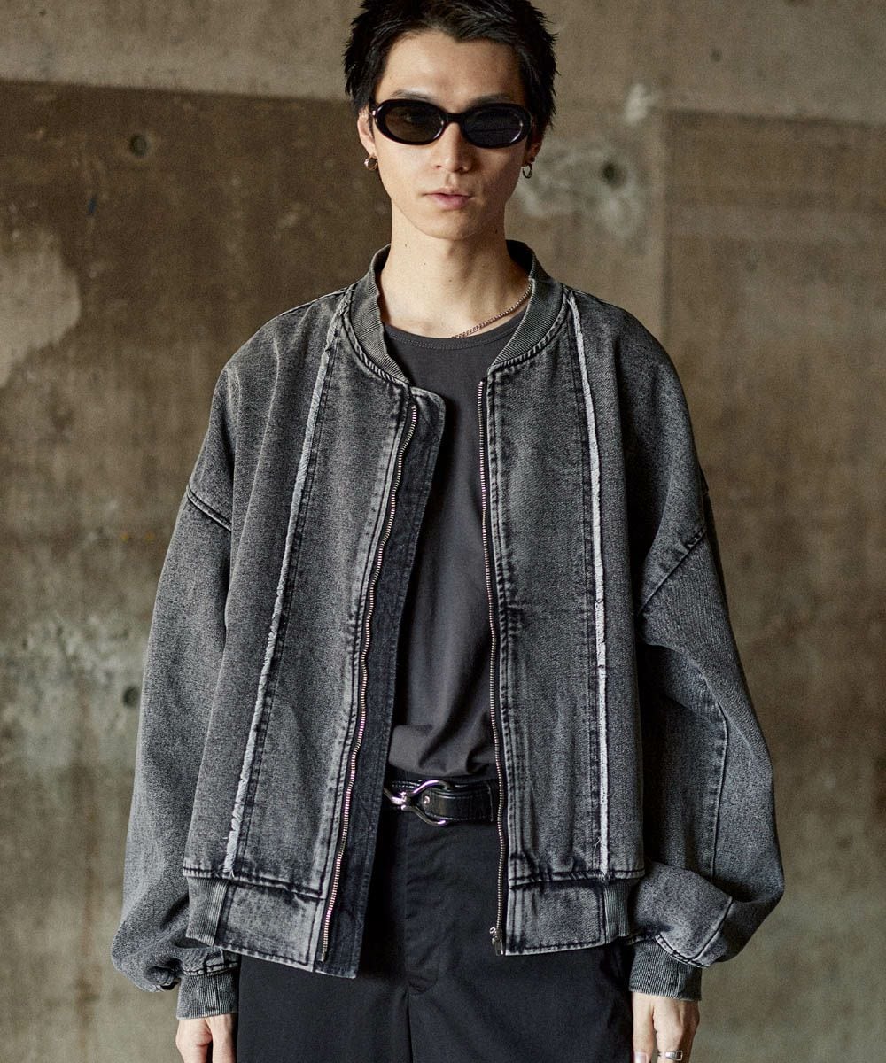 ＜ASTRONOMY＞フリンジ切替ヘビーウェイトデニムMA-1