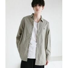 アストロノミー(ASTRONOMY)の胸ロゴ刺繍　オーバーサイズマルチチェックシャツ